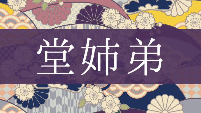「堂姉弟」とはどんな意味？行政書士が家系図で解説！