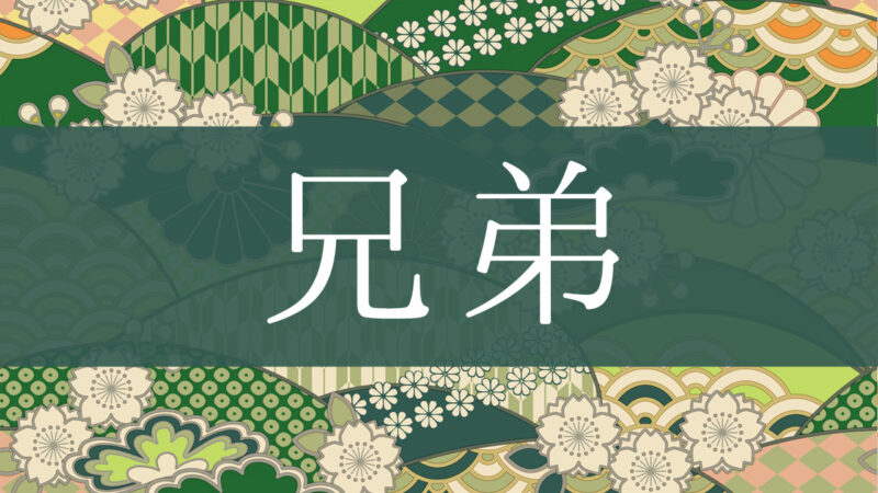 「兄弟」とはどんな意味？行政書士が家系図で解説！